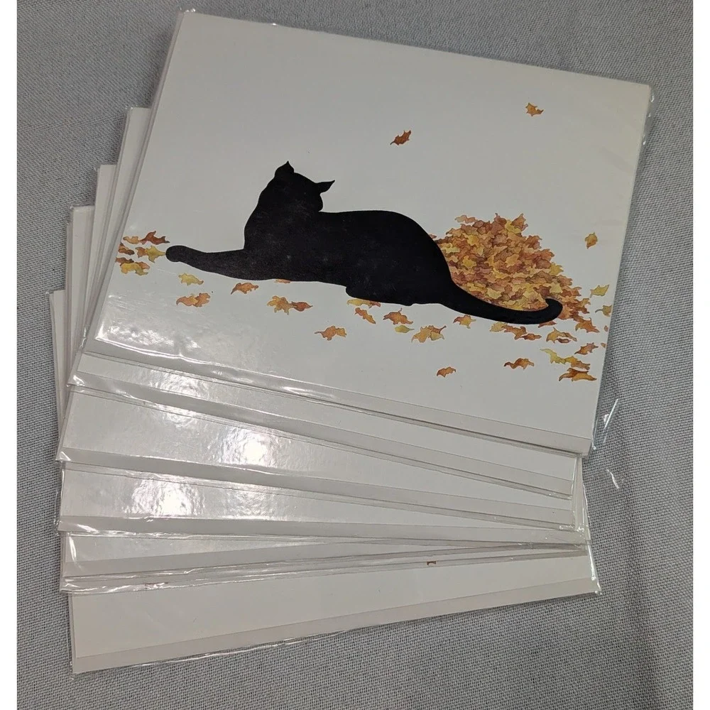 Sue Boettcher Elizabeth McAfee Stationery Lot Cat Santa Butterfly Cards Tin GOOD
